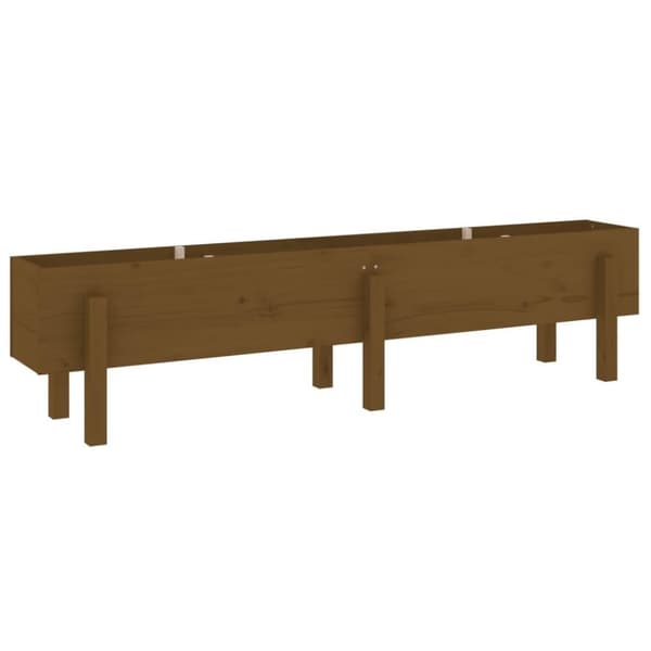 vidaXL højbed 160x30x38 cm massivt fyrretræ gyldenbrun