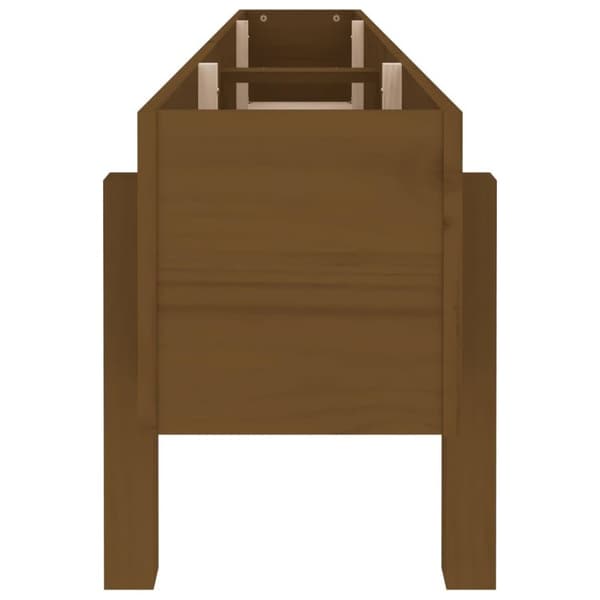 vidaXL højbed 160x30x38 cm massivt fyrretræ gyldenbrun