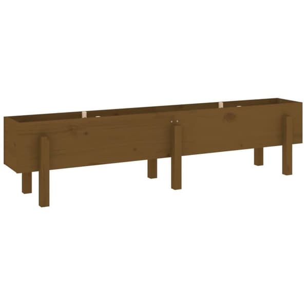 vidaXL højbed 160x30x38 cm massivt fyrretræ gyldenbrun