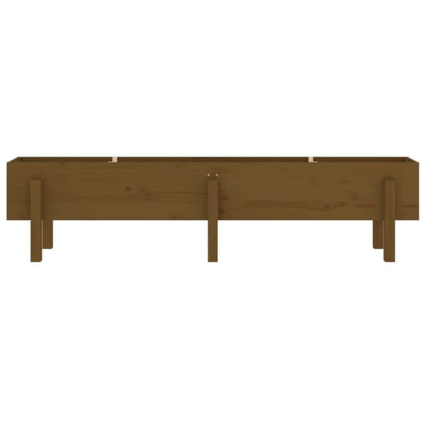 vidaXL Høybed for hage honningbrun 160x30x38 cm heltre furu