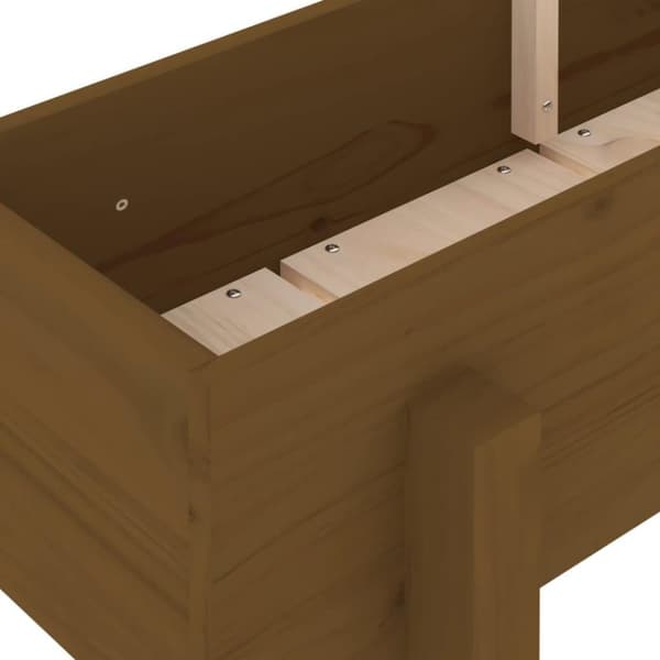 vidaXL Høybed for hage honningbrun 160x30x38 cm heltre furu