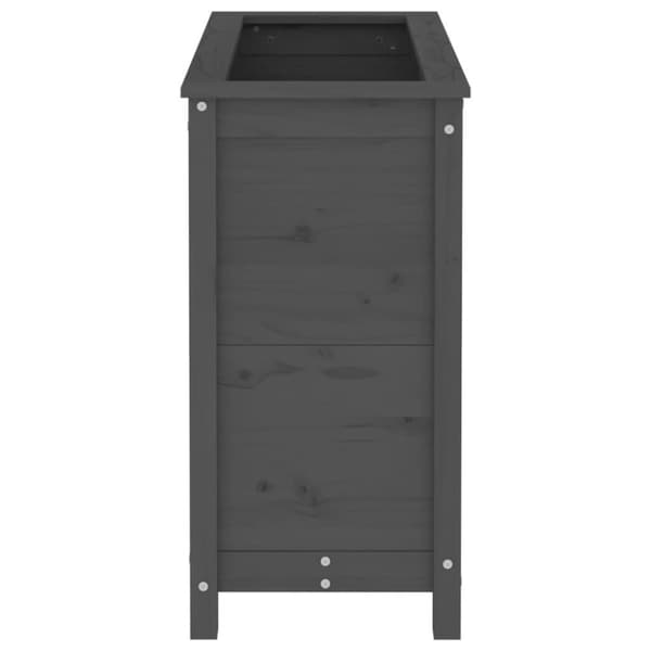 vidaXL Hageplantekasse grå 82,5x40x78 cm heltre furu