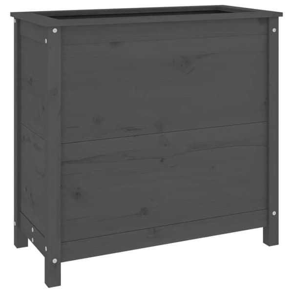 vidaXL Hageplantekasse grå 82,5x40x78 cm heltre furu