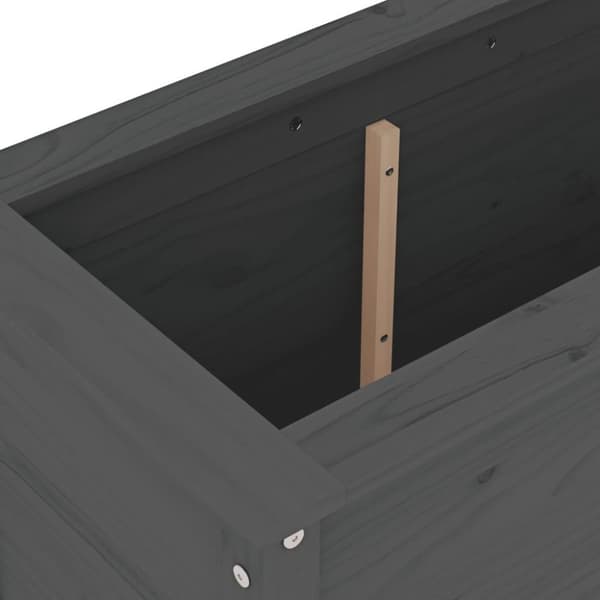 vidaXL Hageplantekasse grå 82,5x40x78 cm heltre furu