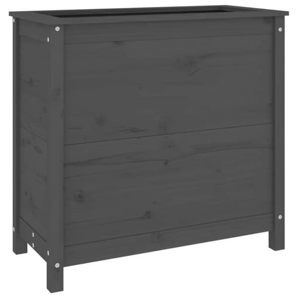 vidaXL Hageplantekasse grå 82,5x40x78 cm heltre furu