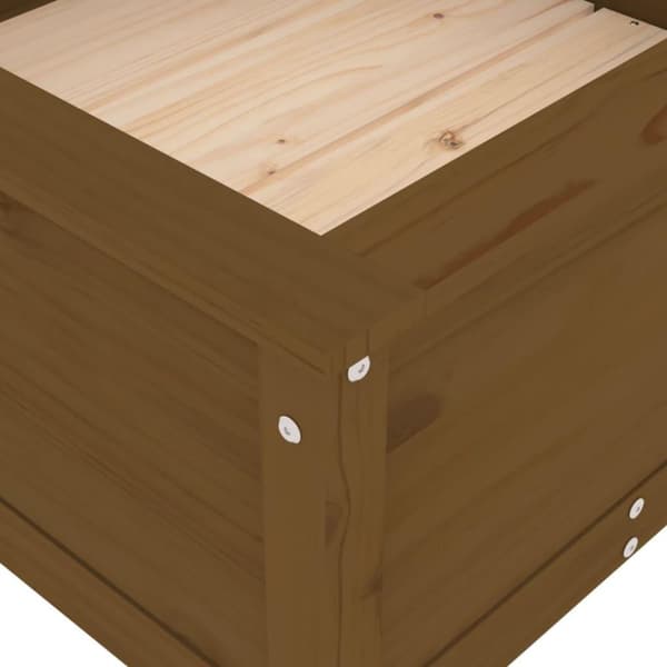 vidaXL Plantekasse honningbrun 82,5x82,5x39 cm heltre furu