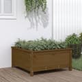Miniatyrbilde 9 av 9: vidaXL Plantekasse honningbrun 82,5x82,5x39 cm heltre furu