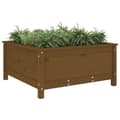 Miniatyrbilde 2 av 9: vidaXL Plantekasse honningbrun 82,5x82,5x39 cm heltre furu