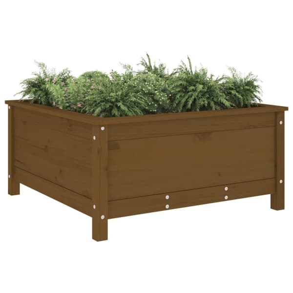 vidaXL Plantekasse honningbrun 82,5x82,5x39 cm heltre furu