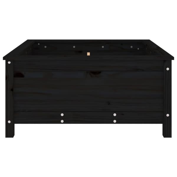 vidaXL plantekasse 82,5x82,5x39 cm massivt fyrretræ sort