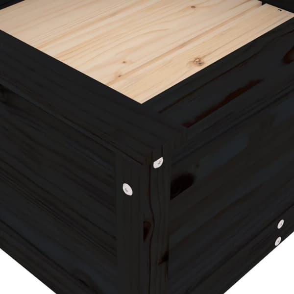 vidaXL Hageplantekasse svart 82,5x82,5x39 cm heltre furu