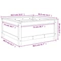 Miniatyrbilde 8 av 9: vidaXL Hageplantekasse svart 82,5x82,5x39 cm heltre furu