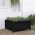 Miniatyrbilde 9 av 9: vidaXL Hageplantekasse svart 82,5x82,5x39 cm heltre furu