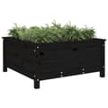 Miniatyrbilde 2 av 9: vidaXL Hageplantekasse svart 82,5x82,5x39 cm heltre furu