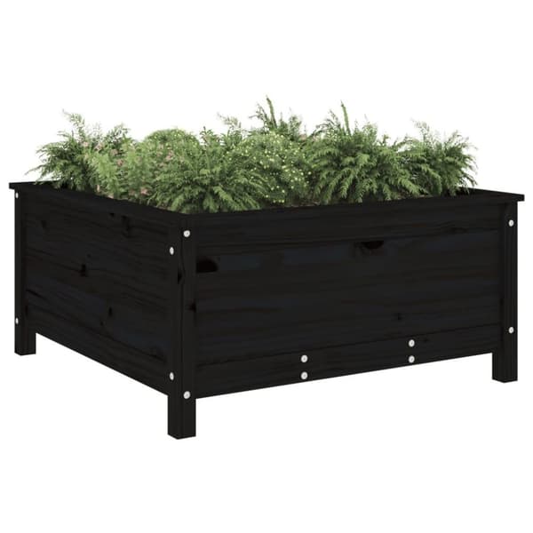 vidaXL Hageplantekasse svart 82,5x82,5x39 cm heltre furu