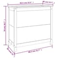 Miniatyrbilde 8 av 9: vidaXL Plantekasse honningbrun 82,5x40x78 cm heltre furu