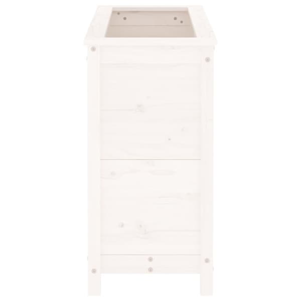 vidaXL plantekasse 82,5x40x78 cm massivt fyrretræ hvid