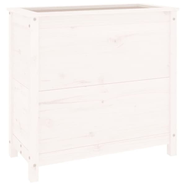 vidaXL plantekasse 82,5x40x78 cm massivt fyrretræ hvid