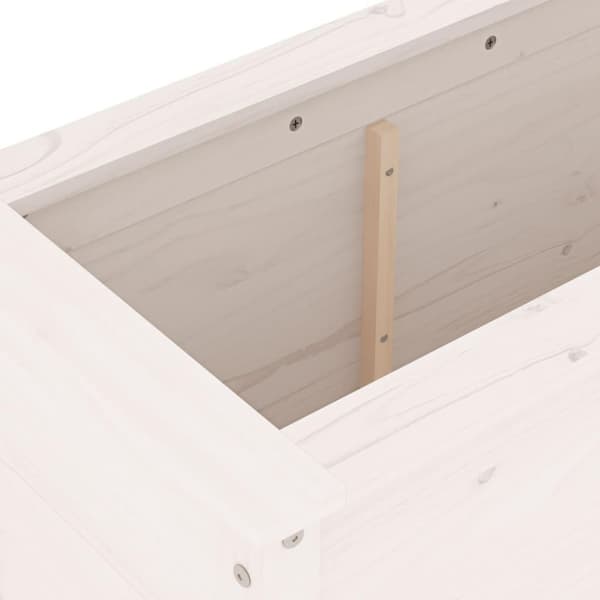 vidaXL plantekasse 82,5x40x78 cm massivt fyrretræ hvid