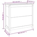 Miniatyrbillede 8 af 9: vidaXL plantekasse 82,5x40x78 cm massivt fyrretræ hvid