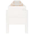 Miniatyrbilde 4 av 9: vidaXL Høybed for hage hvit 160x30x38 cm heltre furu