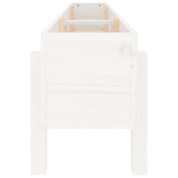 vidaXL Høybed for hage hvit 160x30x38 cm heltre furu
