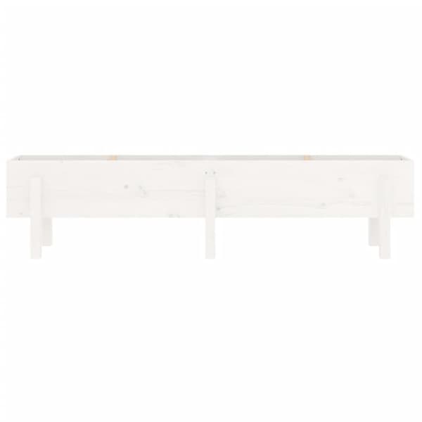 vidaXL Høybed for hage hvit 160x30x38 cm heltre furu