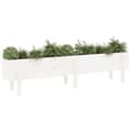 Miniatyrbilde 2 av 9: vidaXL Høybed for hage hvit 160x30x38 cm heltre furu