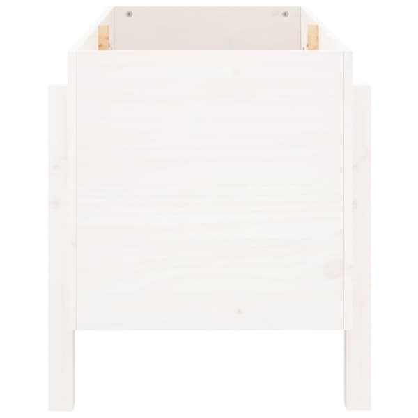 vidaXL Høybed for hage hvit 101x50x57 cm heltre furu