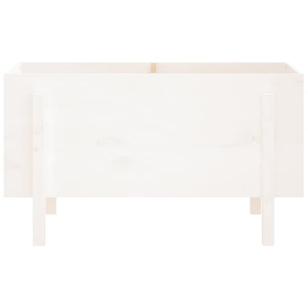 vidaXL Høybed for hage hvit 101x50x57 cm heltre furu