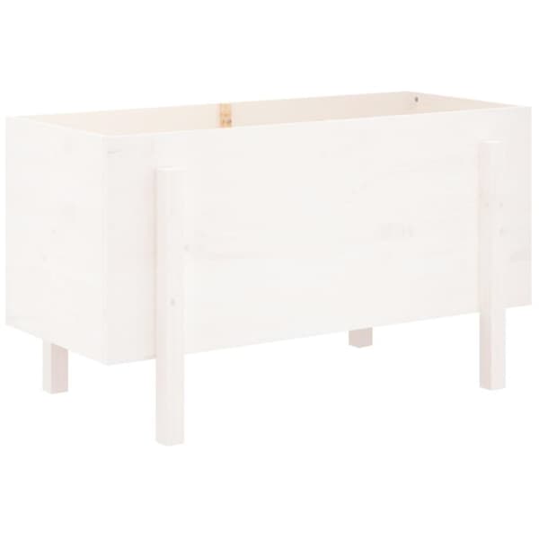vidaXL Høybed for hage hvit 101x50x57 cm heltre furu