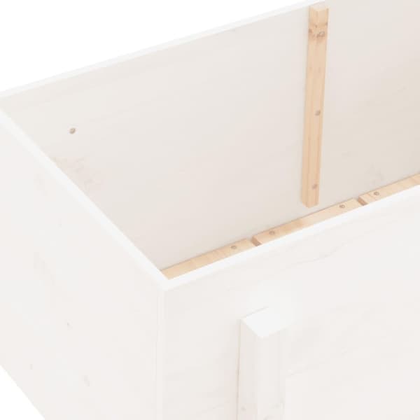 vidaXL Høybed for hage hvit 101x50x57 cm heltre furu