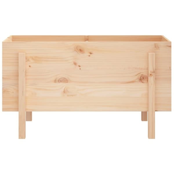 vidaXL Korotettu kukkalaatikko 101x50x57 cm täysi mänty