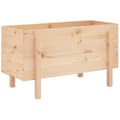 Pikkukuva 5 / 9: vidaXL Korotettu kukkalaatikko 101x50x57 cm täysi mänty