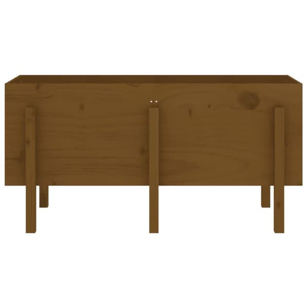 vidaXL højbed 121x50x57 cm massivt fyrretræ gyldenbrun