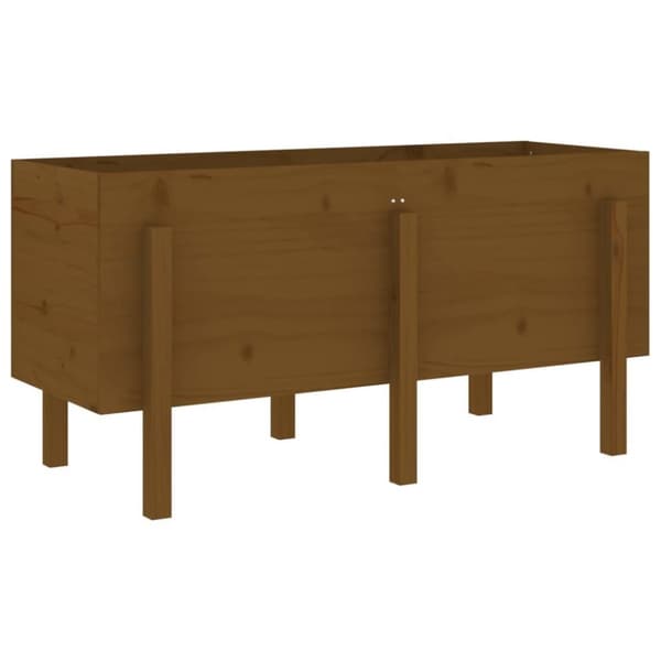 vidaXL Odlingslåda på ben 121x50x57 cm honungsbrun massiv furu