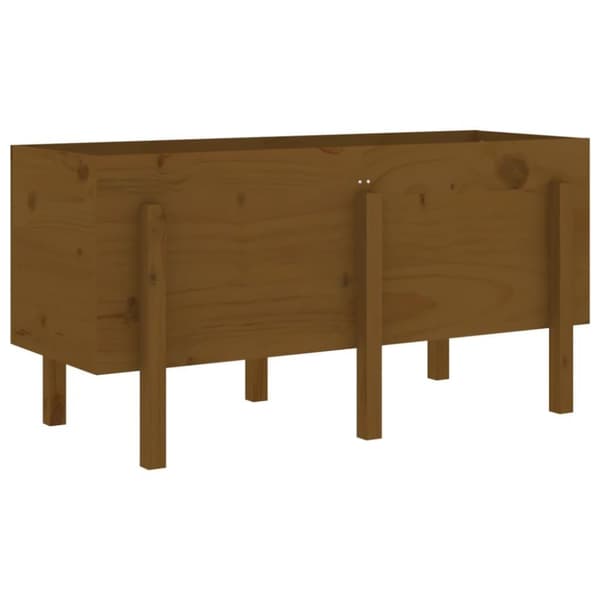 vidaXL Odlingslåda på ben 121x50x57 cm honungsbrun massiv furu