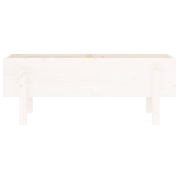 vidaXL højbed 101x30x38 cm massivt fyrretræ hvid