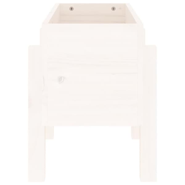 vidaXL Hageplantekasse hvit 62x30x38 cm heltre furu