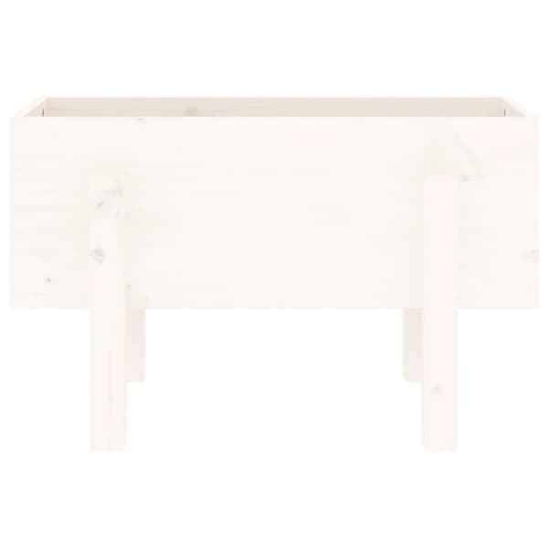 vidaXL Hageplantekasse hvit 62x30x38 cm heltre furu