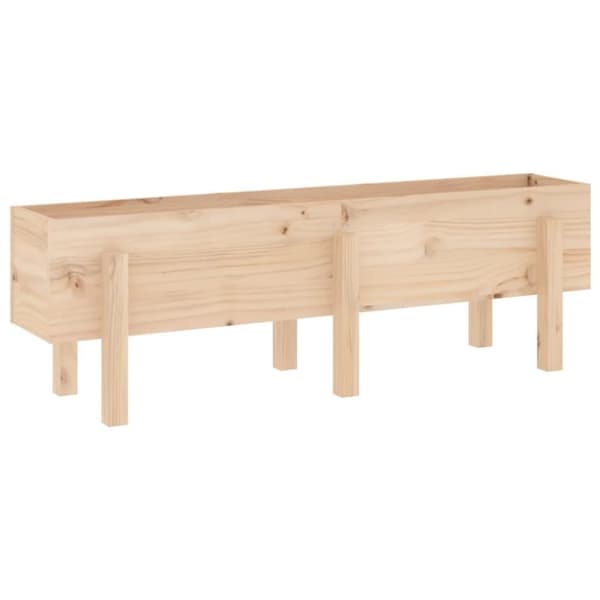 vidaXL højbed 121x30x38 cm massivt fyrretræ