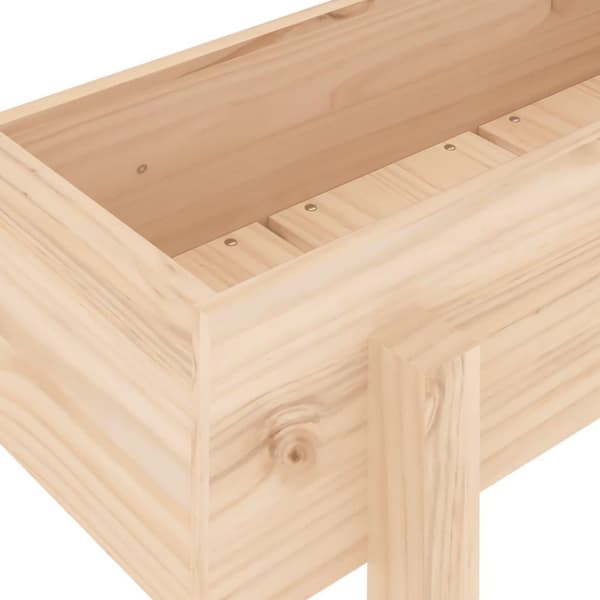 vidaXL højbed 121x30x38 cm massivt fyrretræ