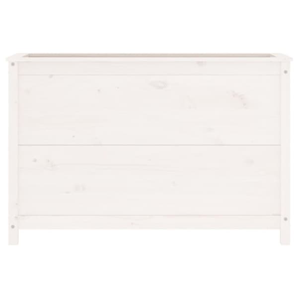 vidaXL højbed 119,5x40x78 cm massivt fyrretræ hvid