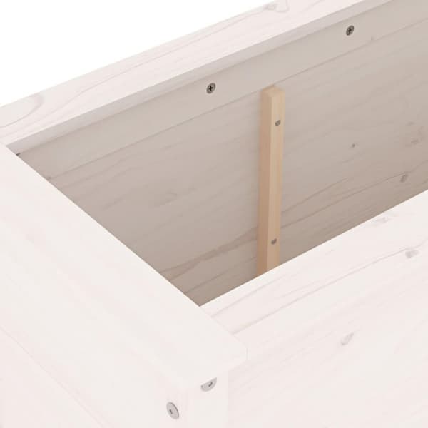 vidaXL højbed 119,5x40x78 cm massivt fyrretræ hvid