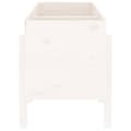 Miniatyrbilde 3 av 9: vidaXL Høybed for hage hvit 121x50x57 cm heltre furu