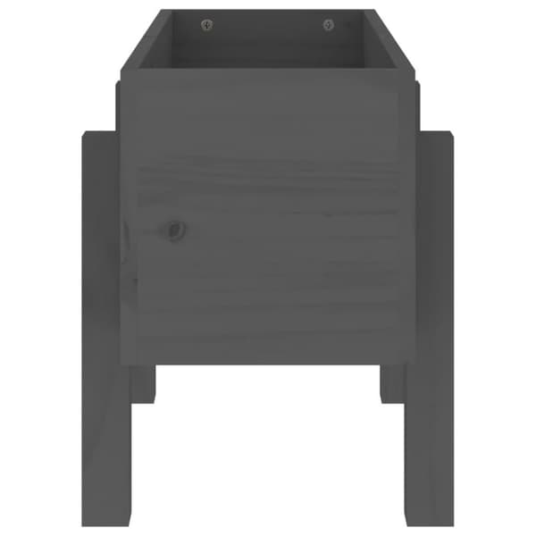 vidaXL plantekasse 62x30x38 cm massivt fyrretræ grå