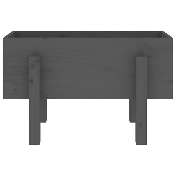 vidaXL plantekasse 62x30x38 cm massivt fyrretræ grå