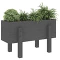 Miniatyrbillede 2 af 9: vidaXL plantekasse 62x30x38 cm massivt fyrretræ grå