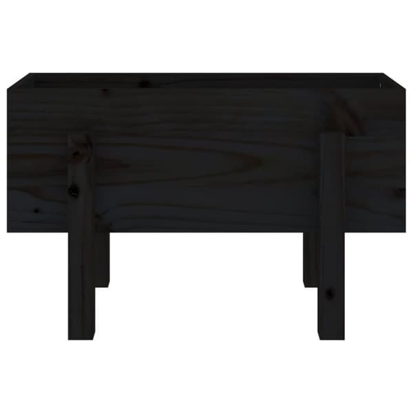 vidaXL Hageplantekasse svart 62x30x38 cm heltre furu