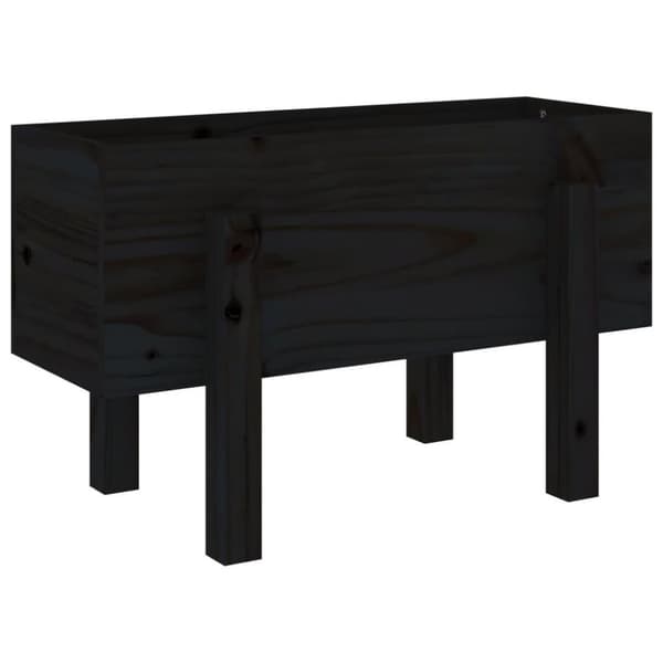 vidaXL Hageplantekasse svart 62x30x38 cm heltre furu